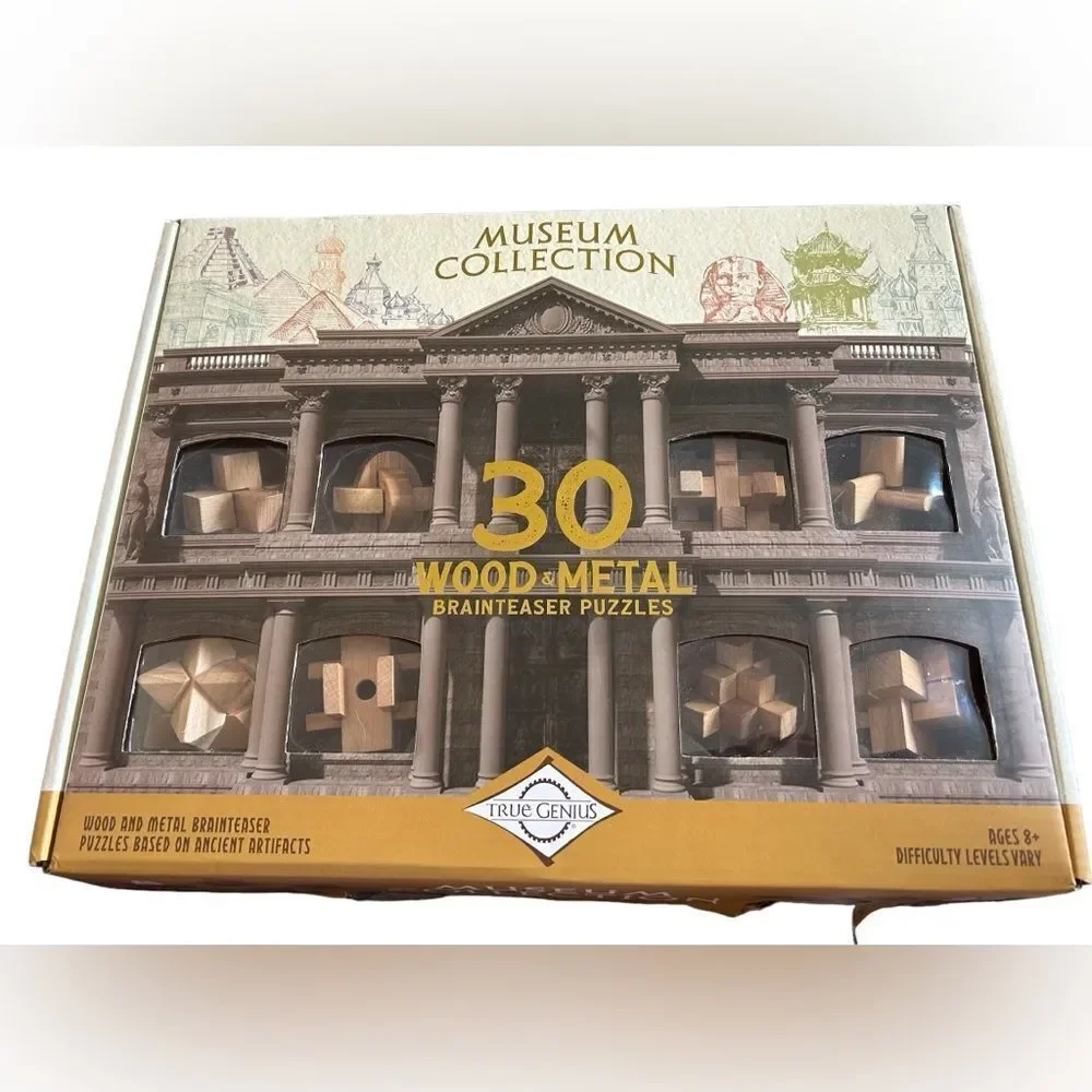 Brain Teaser Wooden and Metal Puzzles